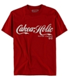 SUVAS Mens Cake A Holic Logo Graphic T-Shirt red M