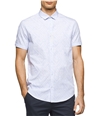 Calvin Klein Mens Jacquard Dressy Refined Button Up Shirt