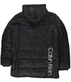 Calvin Klein Mens Winter Hooded Puffer Jacket black S
