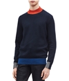 Calvin Klein Mens Color Block Mock Neck Pullover Sweater