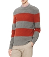Calvin Klein Mens Mock Neck Striped Pullover Sweater