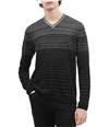 Calvin Klein Mens Ombre Stripe Pullover Sweater black S