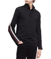 Calvin Klein Mens 1/4 Ribbed Pullover Sweater black 2XL