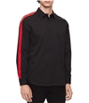 Calvin Klein Mens Contrast Stripe Button Up Shirt charcoal XS