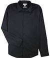 Calvin Klein Mens 2 Way Stretch Button Up Shirt black M