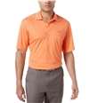 Greg Norman Mens Embossed Rugby Polo Shirt coralcrush S