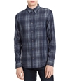 Calvin Klein Mens Jacquard Button Up Shirt indigo S