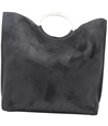 Banana Republic Womens Detachable Strap Tote Handbag Purse black