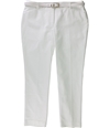 Charter Club Womens Belted Tummy-Control Casual Trouser Pants brightwht 16x28