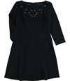 Tommy Hilfiger Womens LS Embellished A-line Dress mid 8