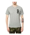 Black Scale Mens The B Logo V-Neck Graphic T-Shirt grayblack M