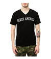 Black Scale Mens The Blvck America V-Neck Graphic T-Shirt black S