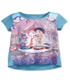 Jessica Simpson Girls Celestial Glamping Graphic T-Shirt turquoise L