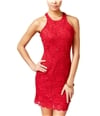 Jump Apparel Womens Open Back A-line Bodycon Dress red 3/4