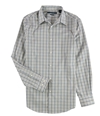 Perry Ellis Mens Multi Button Up Shirt chinchilla S