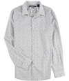 Perry Ellis Mens Animal Kingdom Button Up Shirt white M