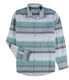 Perry Ellis Mens Multi Stripe Button Up Shirt blue XL
