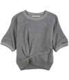 T by Alexander Wang Womens Double Layer Twist Pullover Sweater medgray S