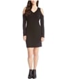 Karen Kane Womens Embellished Bodycon Cold Shoulder Dress black XS
