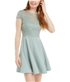 Bee Darlin Womens Lace Top A-line Dress green 11/12