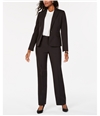 Le Suit Womens Pinstripe One Button Blazer Jacket black 2P