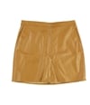 Bar Iii Womens Faux Leather A-Line Skirt