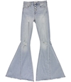Articles Of Society Womens Amber Distressed Flared Jeans