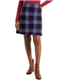 MaxMara Womens Plaid A-line Skirt blue 6