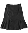 Rebecca Taylor Womens Faux-Leather A-line Skirt black 2