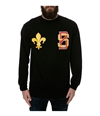 Black Scale Mens The Saint Varsity LS Graphic T-Shirt blackgold S