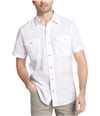 G.H. Bass & Co. Mens Salt Cove Cotton Button Up Shirt brightwhite S