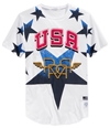 Reason Mens USA Stars Graphic T-Shirt white 2XL