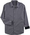 Tasso Elba Mens Meddalion Print Button Up Shirt navycombo S