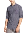 I-N-C Mens Geometric Button Up Shirt basicnavy 2XL