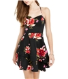 Sequin Hearts Womens Floral Ruffled Dress
