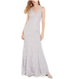 Sequin Hearts Womens Lace Open Back Gown Dress