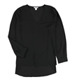 Bar Iii Womens Sheer High-Low Pullover Blouse