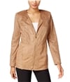 JM Collection Womens Laser Cut-Out Blazer Jacket willowbrown S