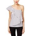 Marled Womens Striped Knit Blouse whtcombo XL