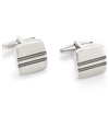Kenneth Cole Mens Tailored Square Shape Cufflinks silver One Size