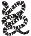 the Gift Unisex Snake Pin Brooche black One Size