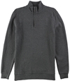 Tasso Elba Mens Quarter-Zip Pullover Sweater darkslateheather S