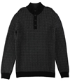 Tasso Elba Mens Knit Pullover Sweater blackcharcoal M