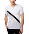 I-N-C Mens Odysseus Spliced Basic T-Shirt whitepure XL