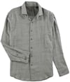Tasso Elba Mens Plaid Button Up Shirt, TW9