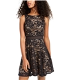 City Studio Womens Lace Fit & Flare Dress black 3