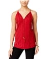 I-N-C Womens Embroidered Sleeveless Blouse Top