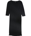 Alfani Womens Handkerchief-Hem Shift Dress black 4