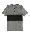 Marc Ecko Mens Tattered Colorblock Henley Shirt grey S