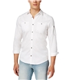 I-N-C Mens Claudius LS Button Up Shirt whitepure 2XL